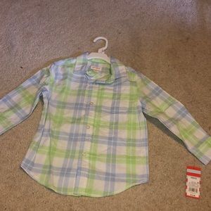 Boys Button Down Plaid Long Sleeve (xs 4/5)